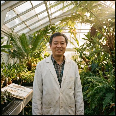 少女萝莉植物专家陈建华